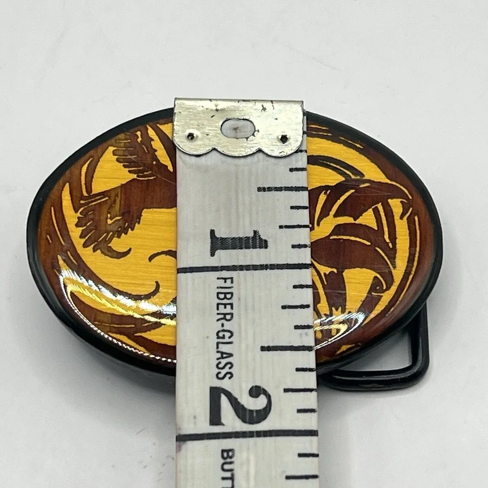 Harmony Metal Belt Buckle Hummingbird Flower Resin Sealed Colorado USA Boho